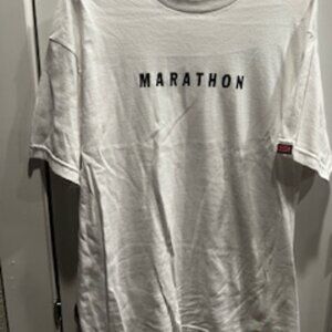 Marathon White tshirt Large